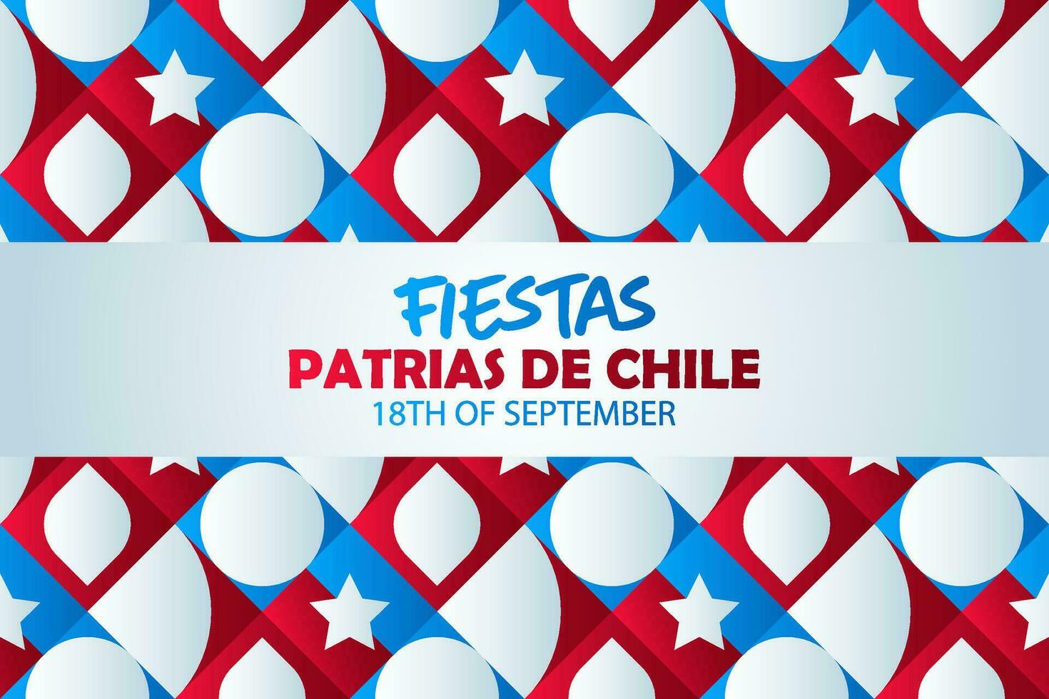 seamless pattern of Chile independence day celebration. vector