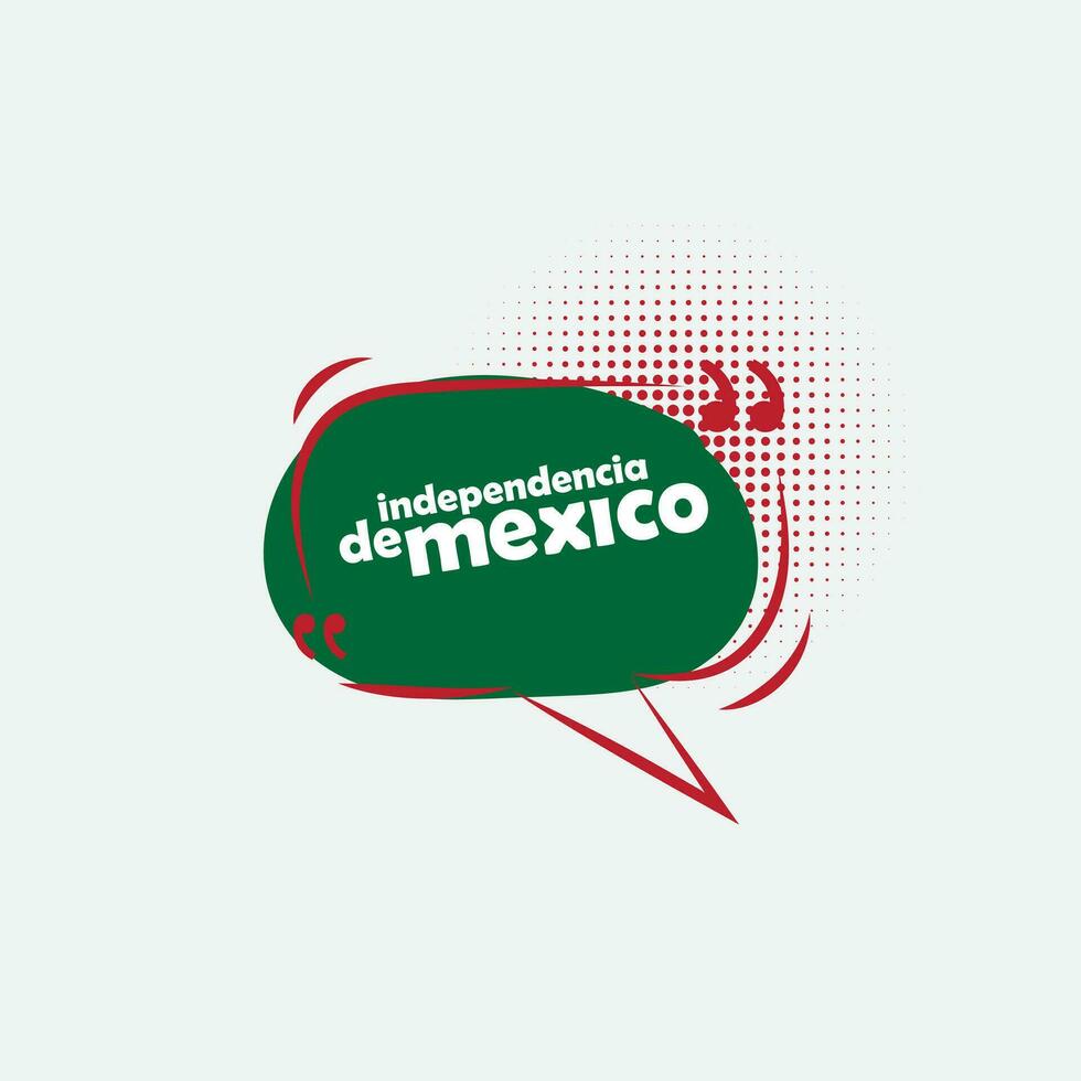 Viva mexico independencia día habla burbuja vector