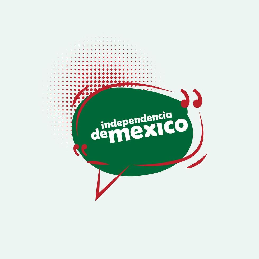 viva mexico independence day speech bubble vector