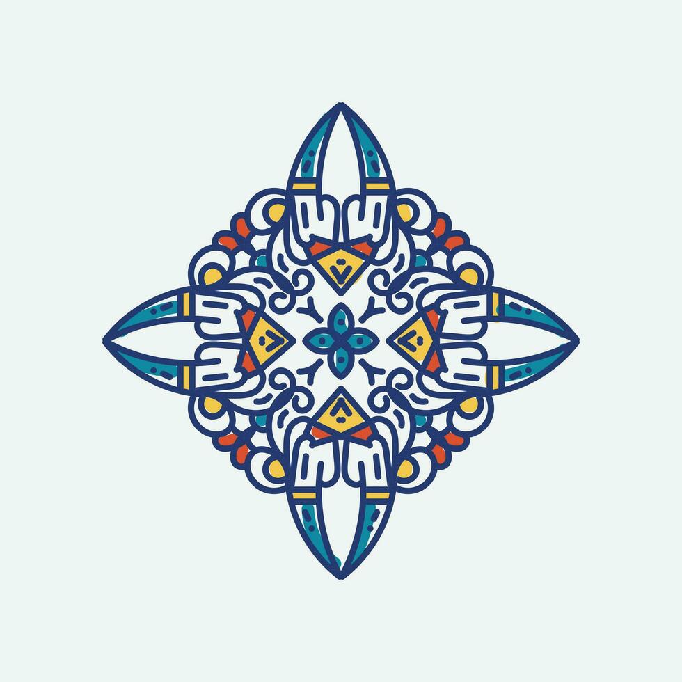 Vintage decorative ornament design element. vector illustration.