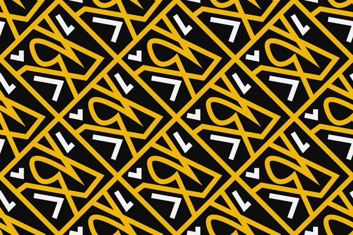 Abstract geometric pattern with lines, rhombuses A seamless vector background. Blue-black and gold texture