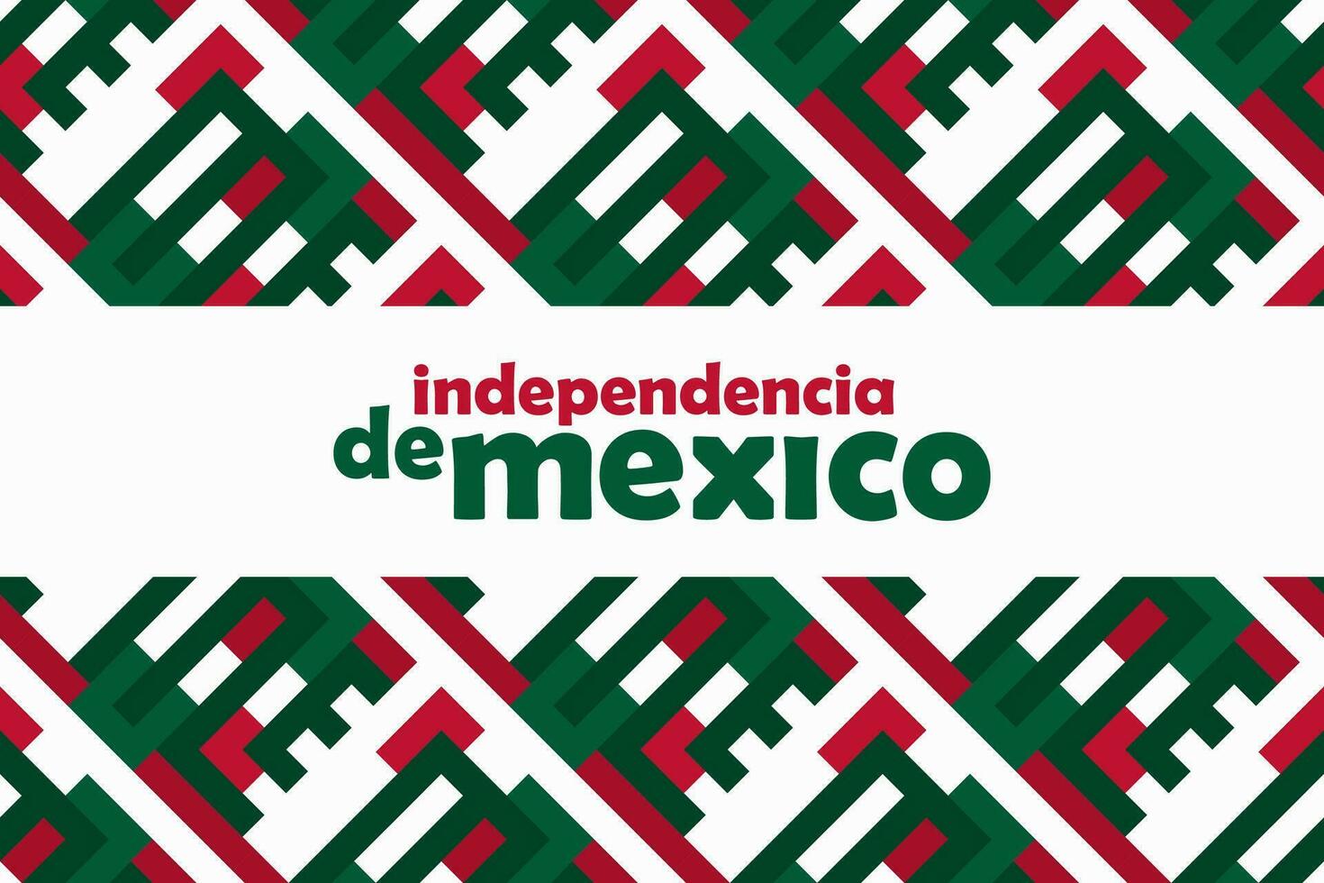 sin costura modelo mexico independencia día horizontal bandera vector plano diseño