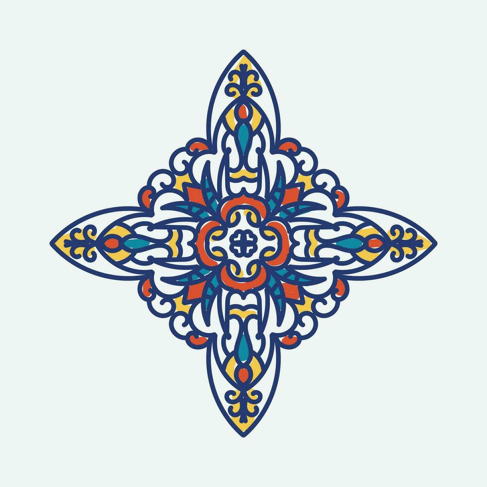Vintage decorative ornament design element. vector illustration.