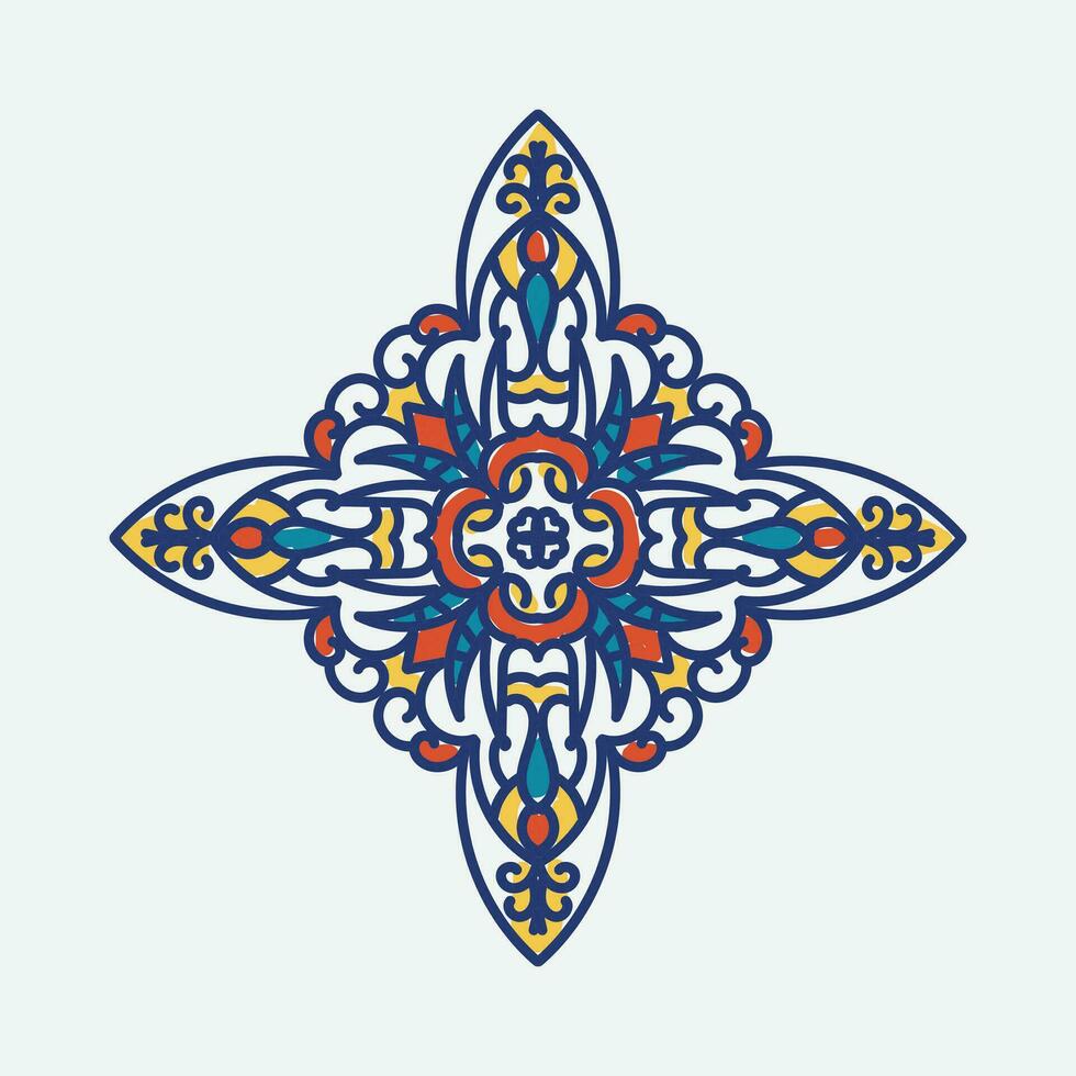 Vintage decorative ornament design element. vector illustration.