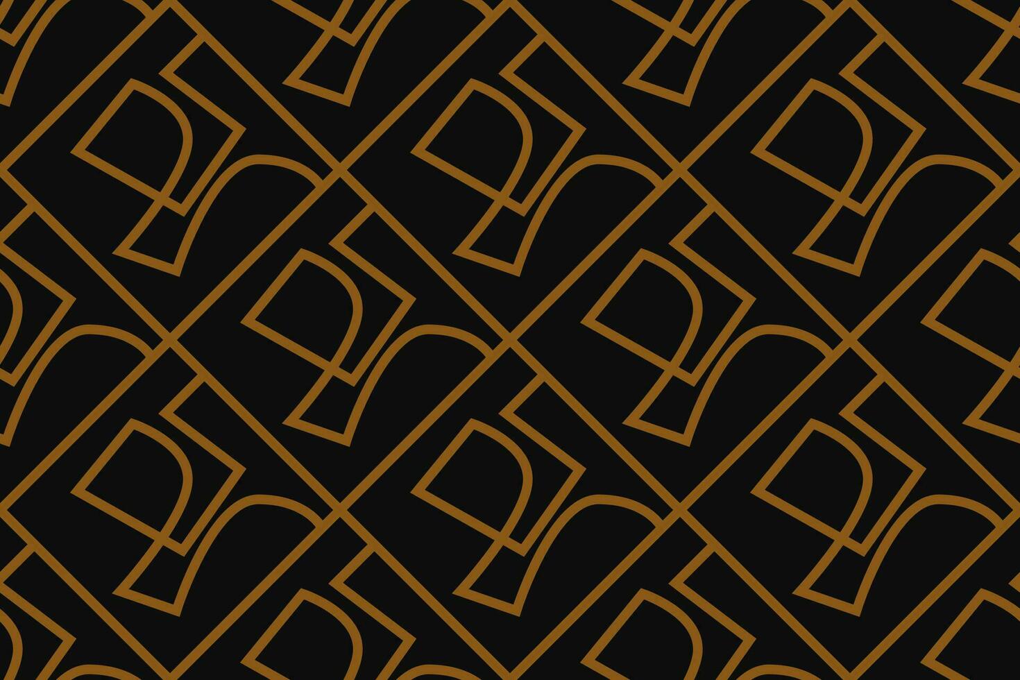 Abstract geometric pattern with lines, rhombuses A seamless vector background. Blue-black and gold texture