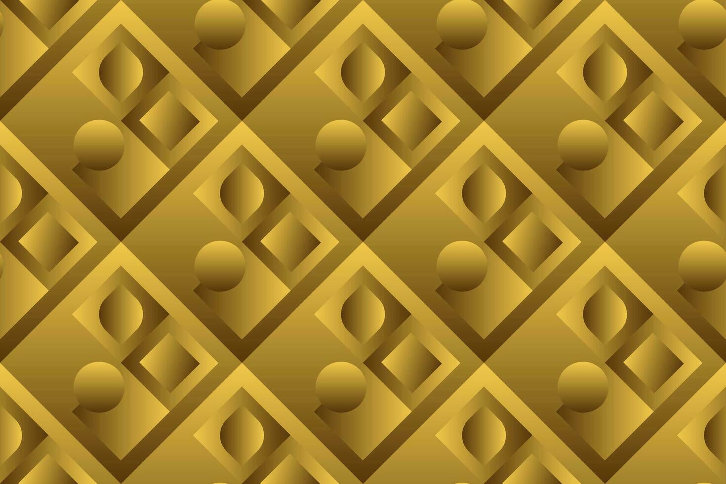 Premium seamless pattern with golden colors and geometric line, circle, stripe shapes. Modern luxury for poster, banner, website, flyer, fabric vector