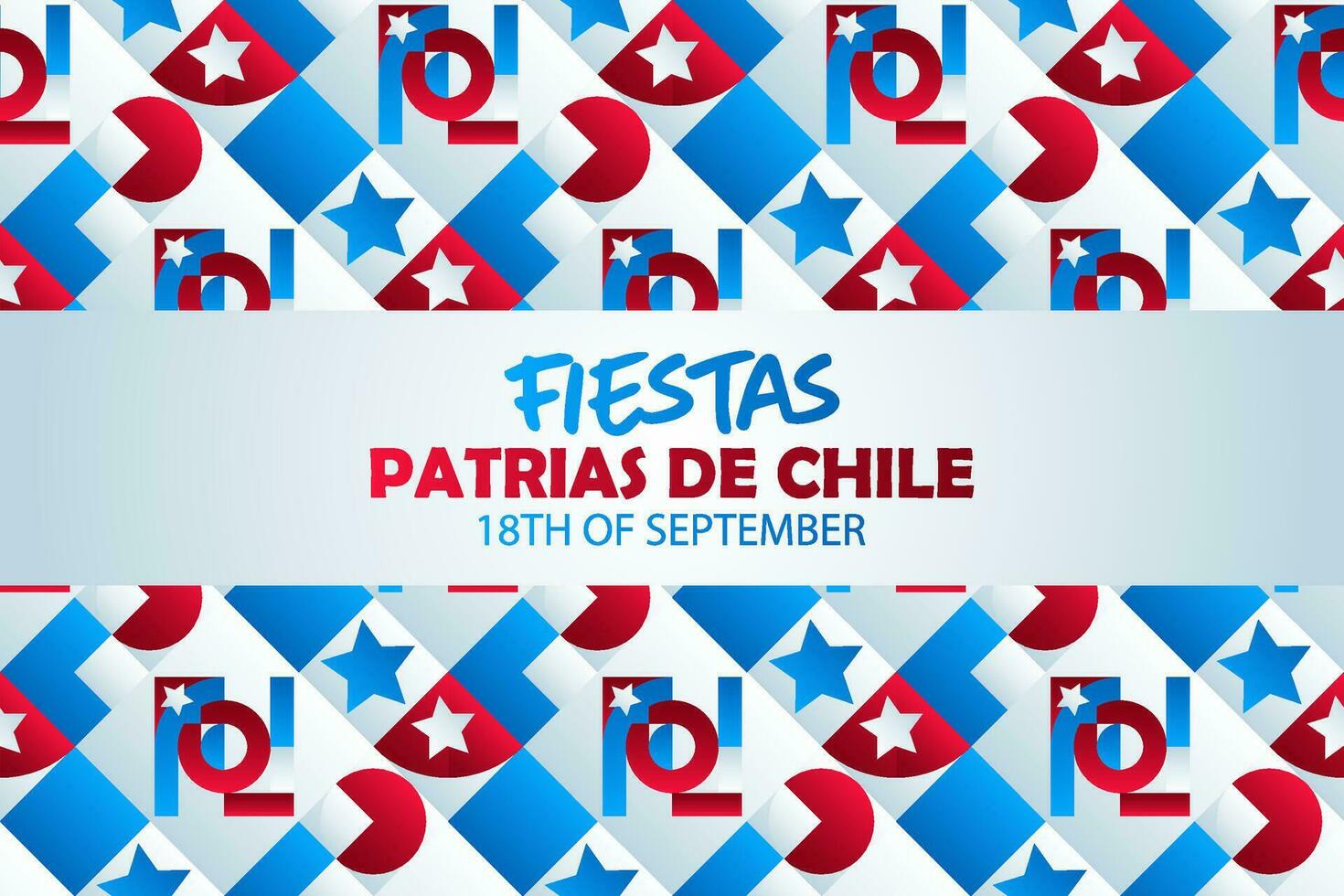 seamless pattern of Chile independence day celebration. vector