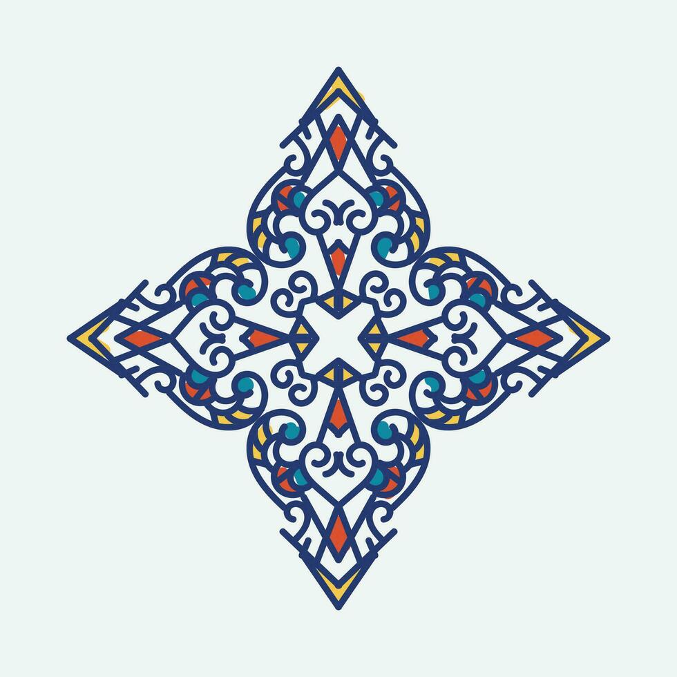 Vintage decorative ornament design element. vector illustration.