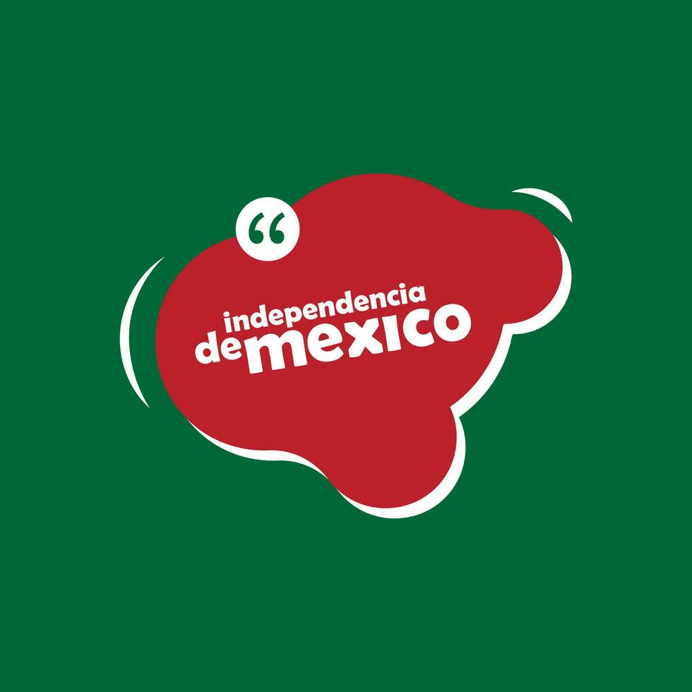 viva mexico independence day speech bubble vector