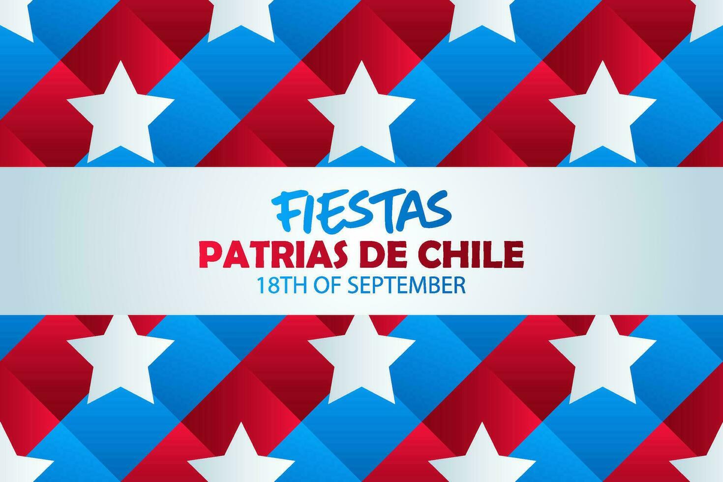 seamless pattern of Chile independence day celebration. vector