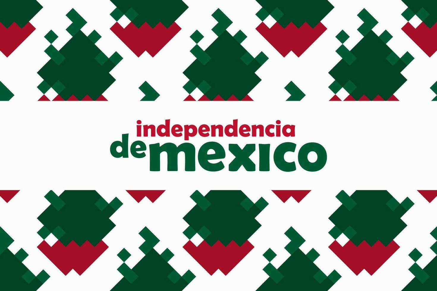 sin costura modelo mexico independencia día horizontal bandera vector plano diseño