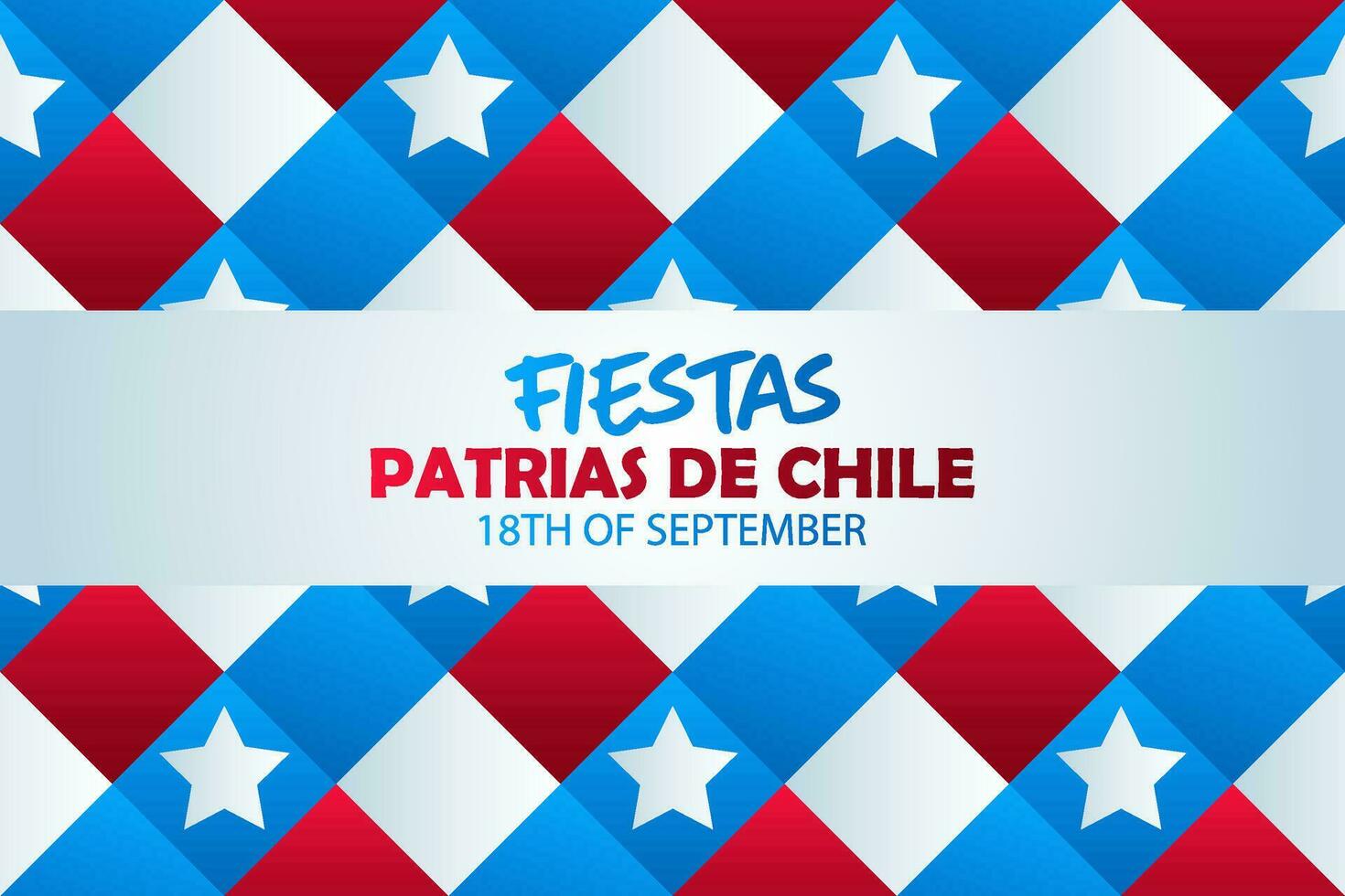seamless pattern of Chile independence day celebration. vector