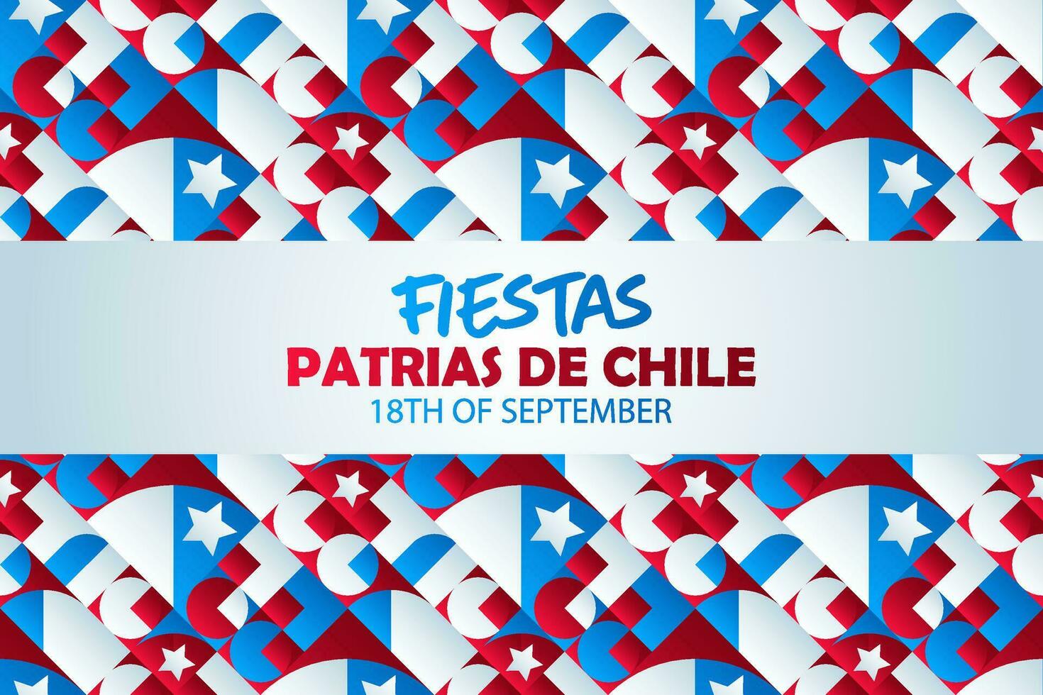 seamless pattern of Chile independence day celebration. vector