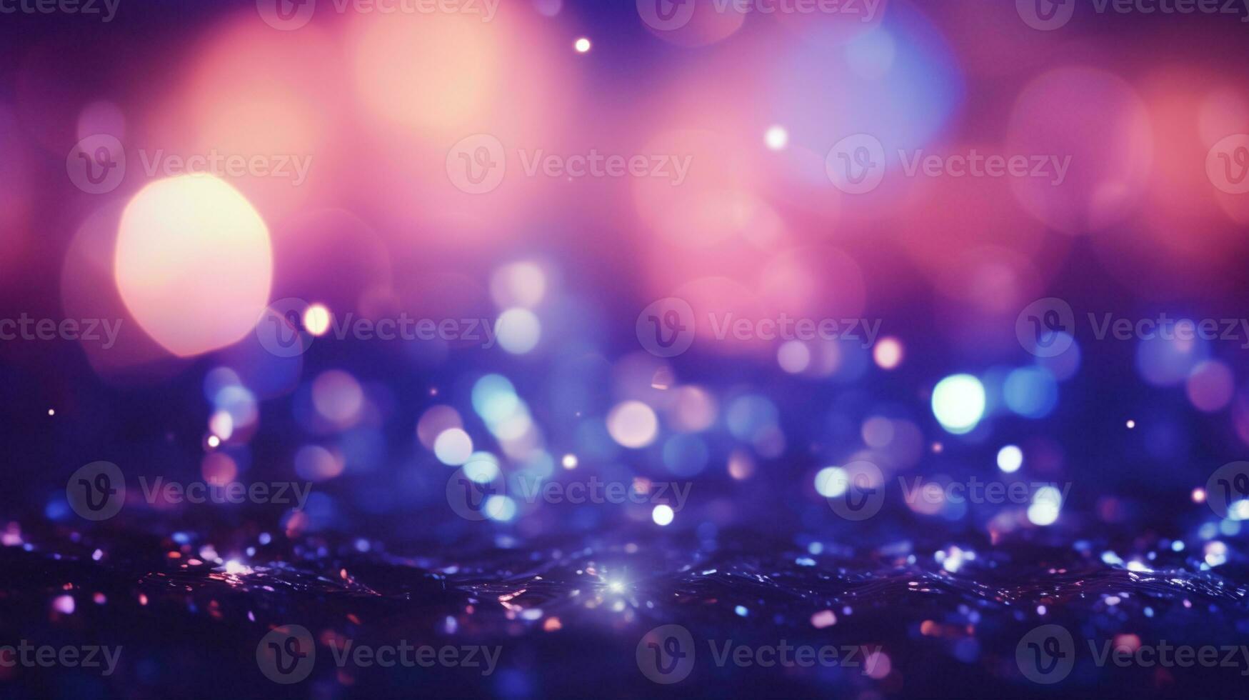 Abstract colorful glittering effect defocused design on dark background, shiny elegance fantasy bright color contrast with black concept, AI Generative photo