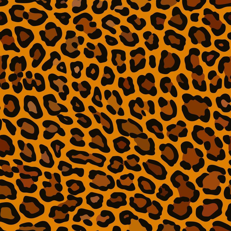 Leopard skin seamless background on vector graphic art.