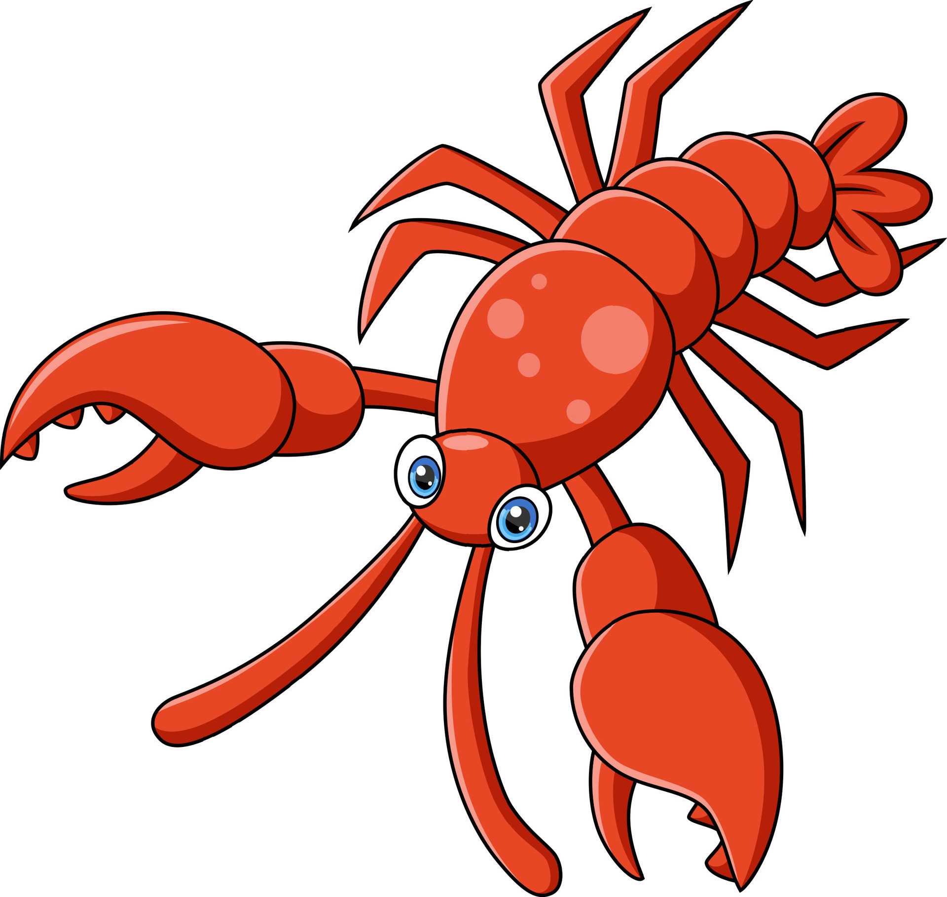 Cute lobster cartoon on white background 28237792 Vector Art at Vecteezy