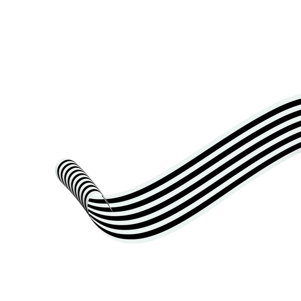 ribbon object with stripes, striped pattern vector