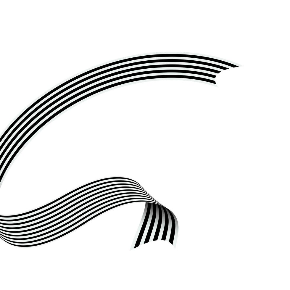 ribbon object with stripes, striped pattern vector