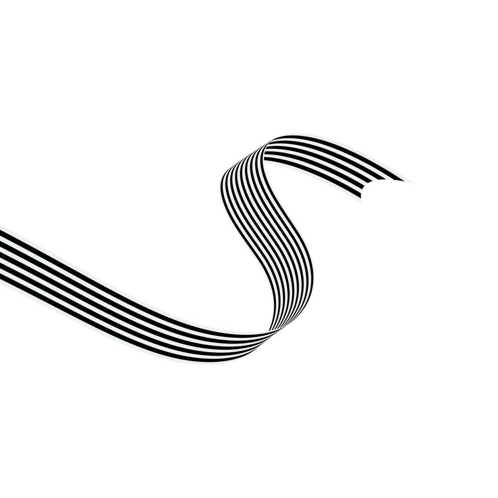 ribbon object with stripes, striped pattern vector