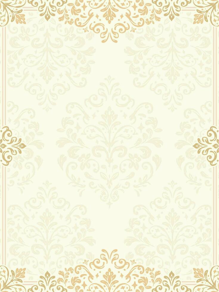 Gold decorative frame. Luxury element for design template, place for text. Invitation Card. vector