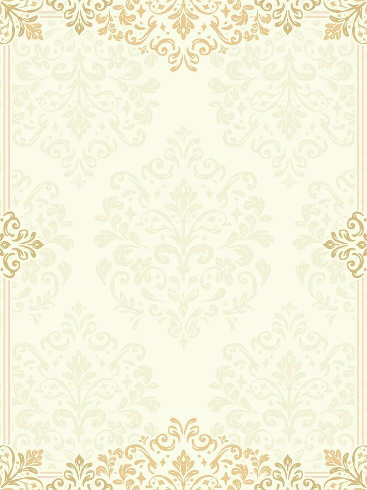 Gold decorative frame. Luxury element for design template, place for text. Invitation Card. vector