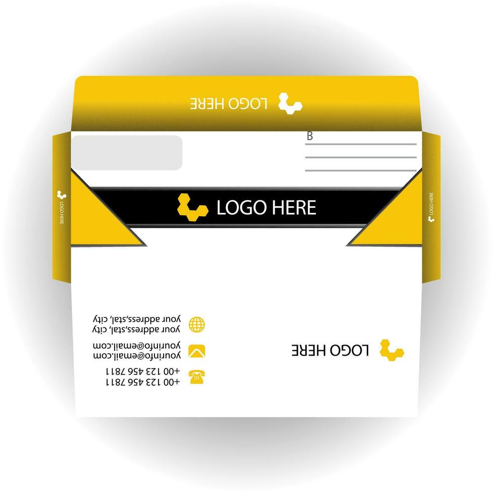 Vector corporate envelope design template.