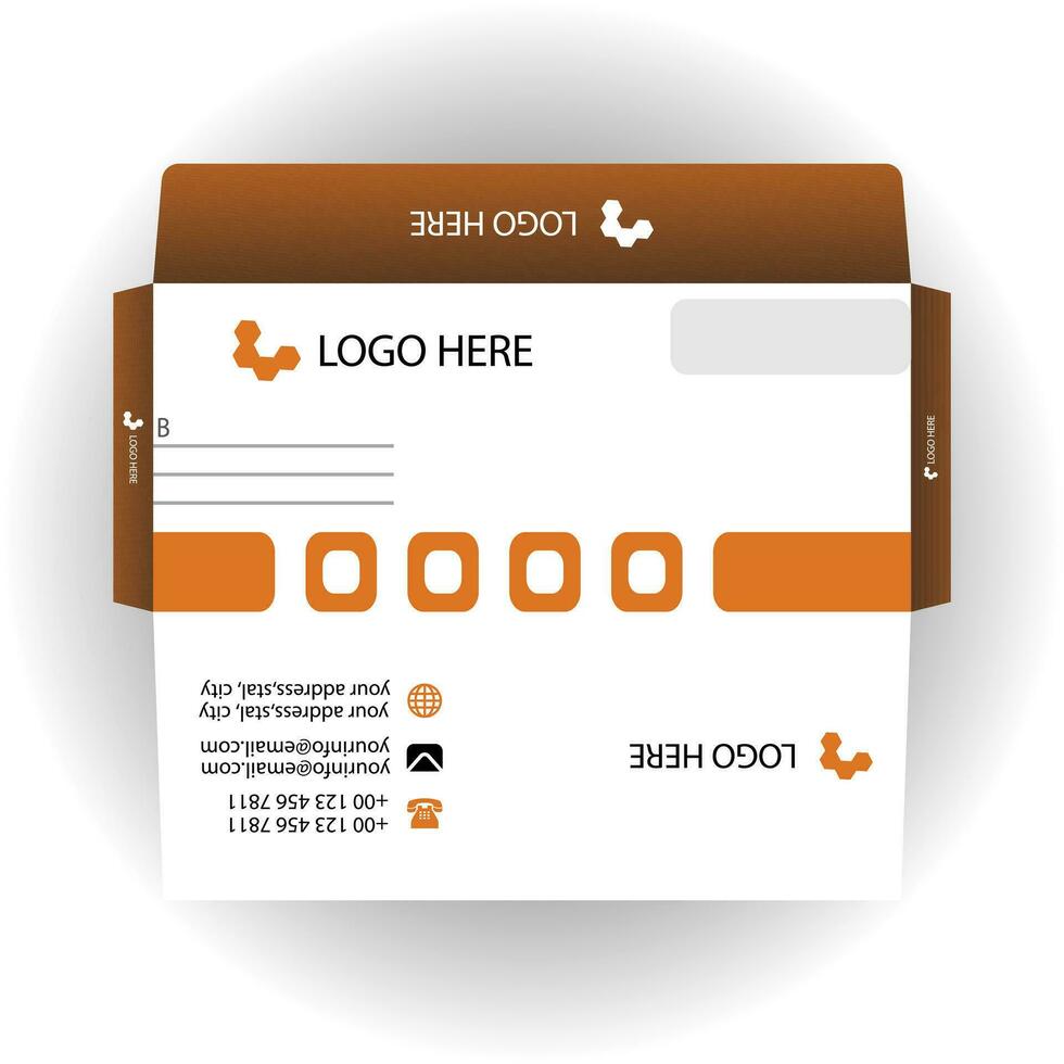 Vector corporate envelope design template.