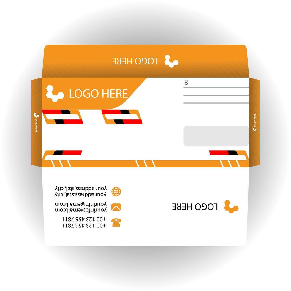 Vector corporate envelope design template.