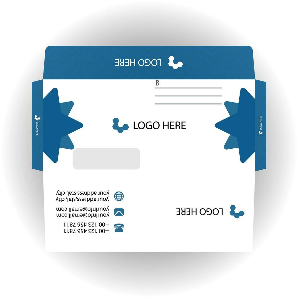 Vector corporate envelope design template.