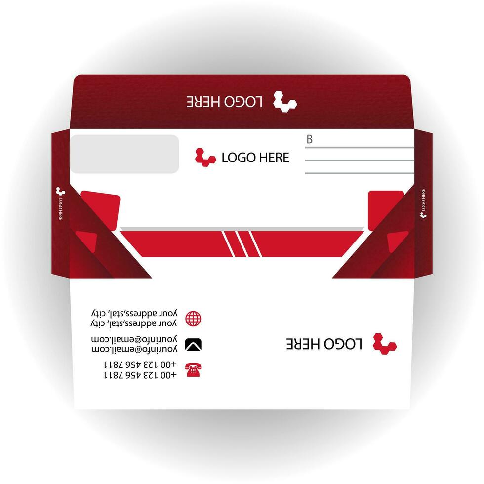 Vector corporate envelope design template.