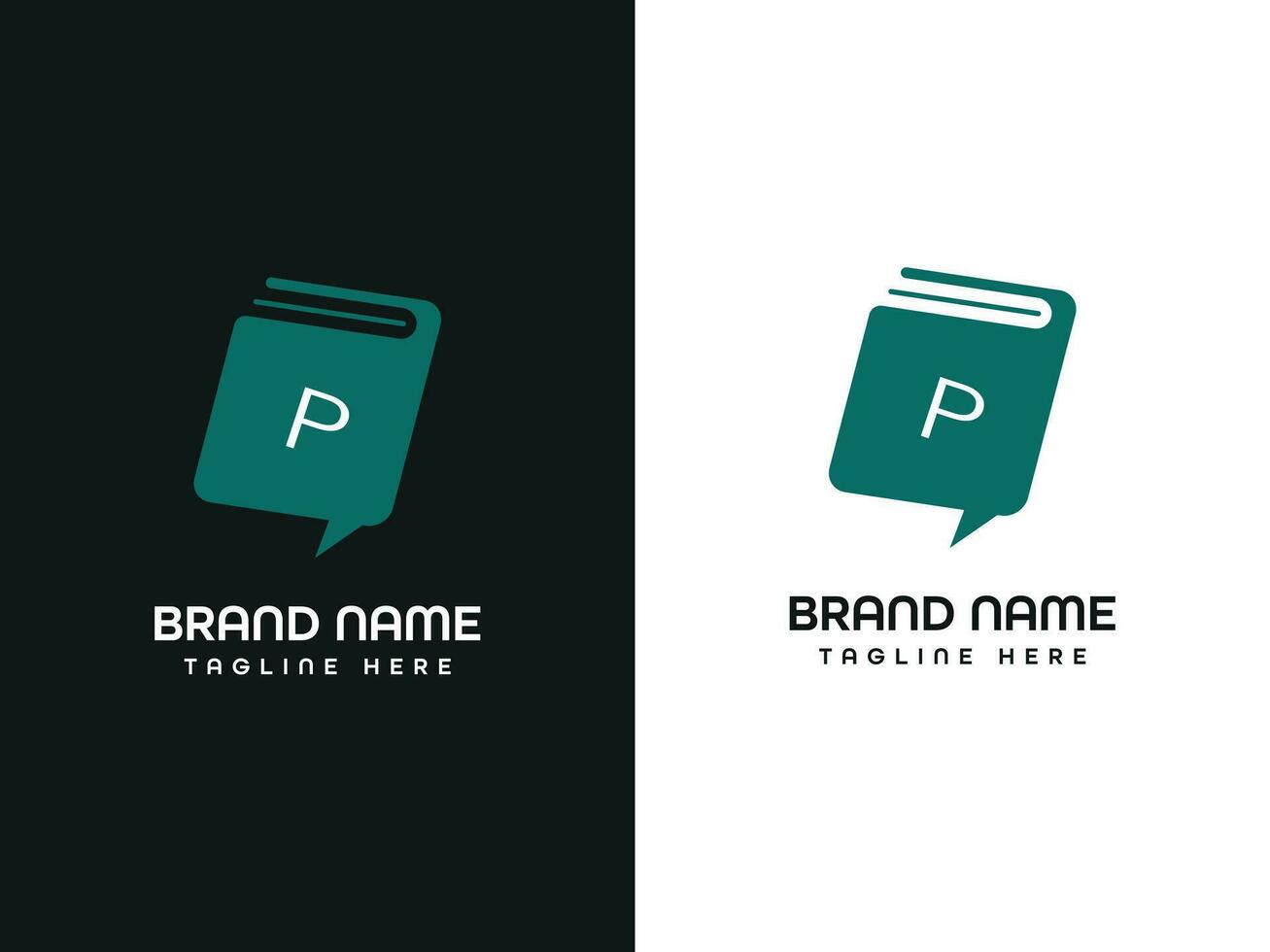 p book logo vector