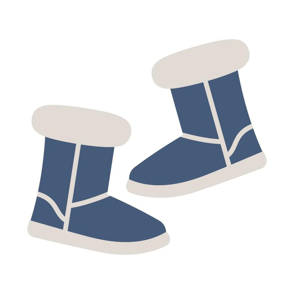 winter boots shoes vector illustration icon. For men women and children. Snow and rain.