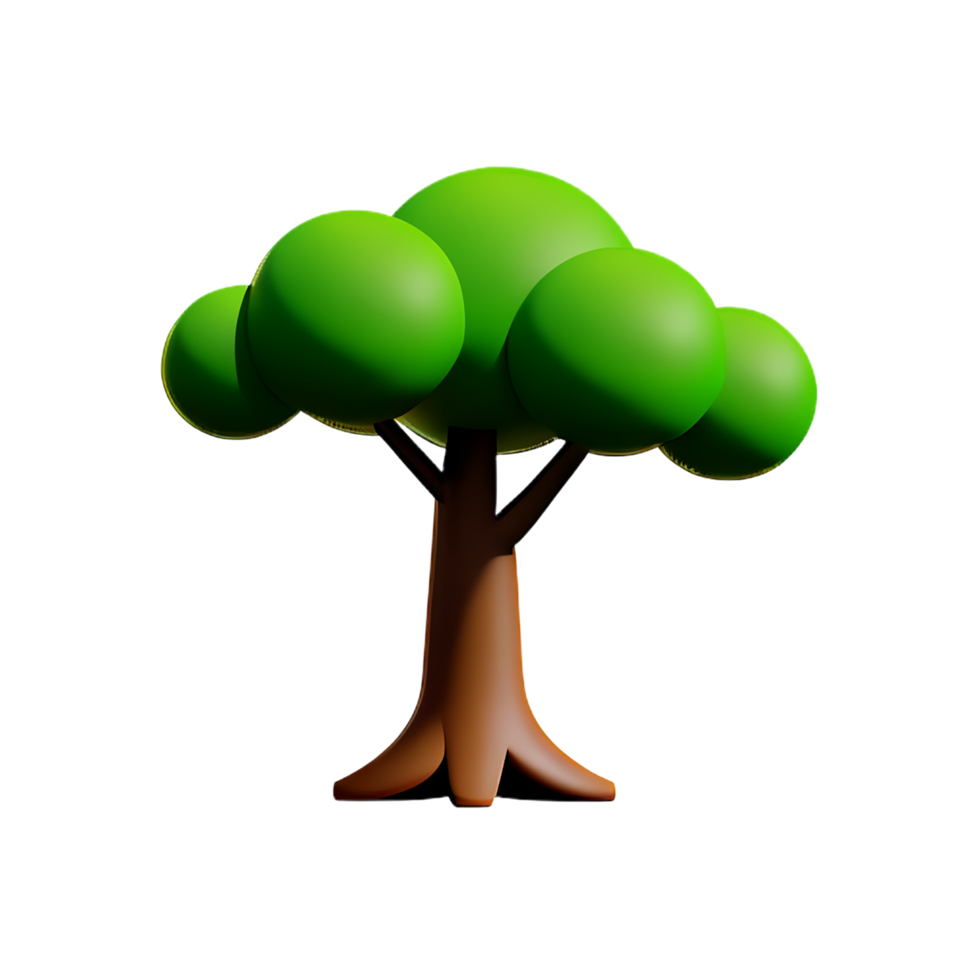 Baum 3d Symbol Illustration png