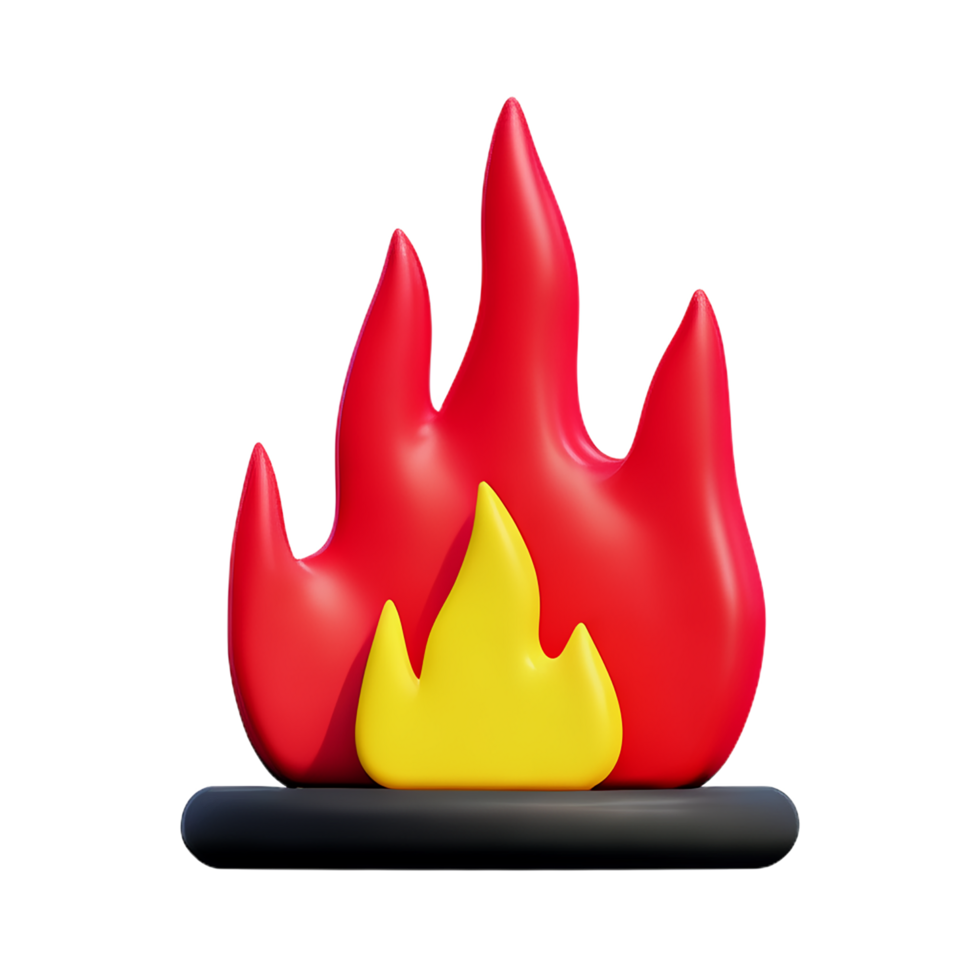 fuoco 3d illustrazione icona png