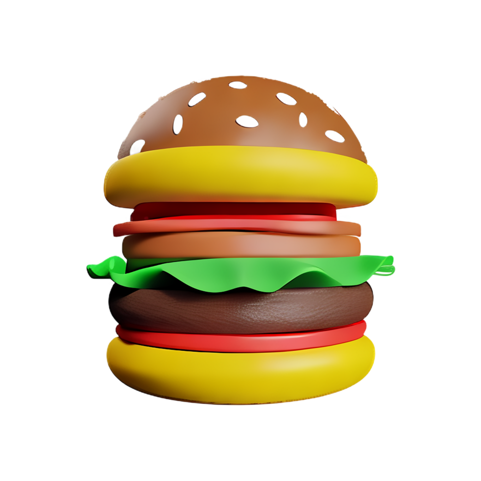 hamburguesa 3d icono ilustración png