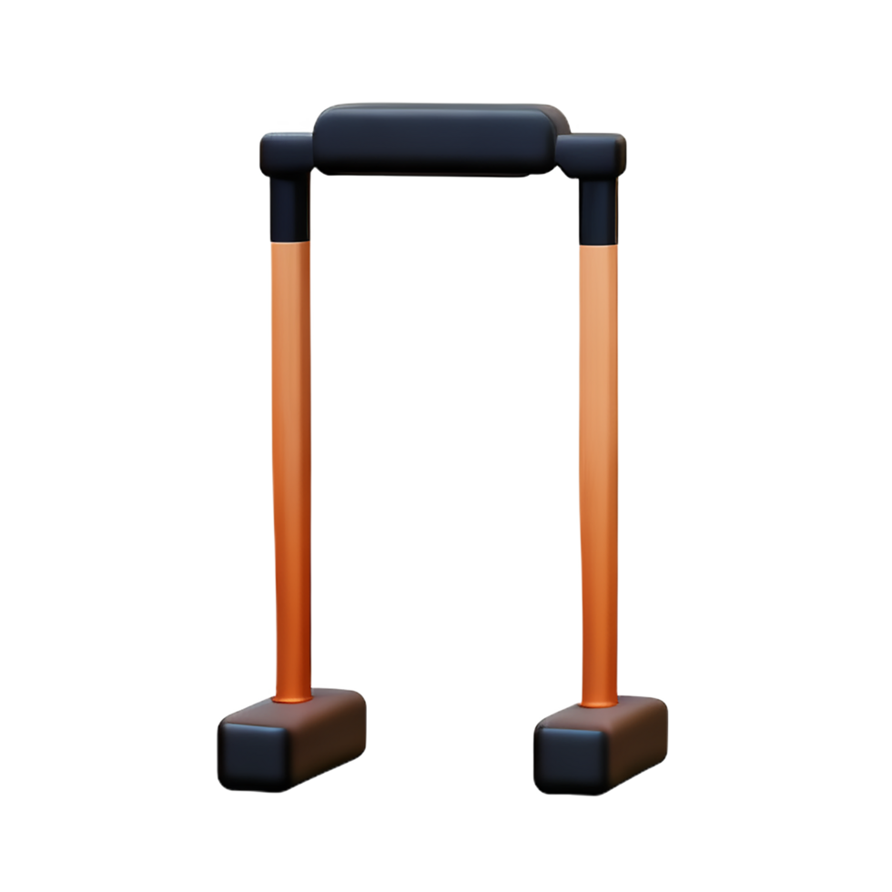 push up bar 3d gym fitness icon png