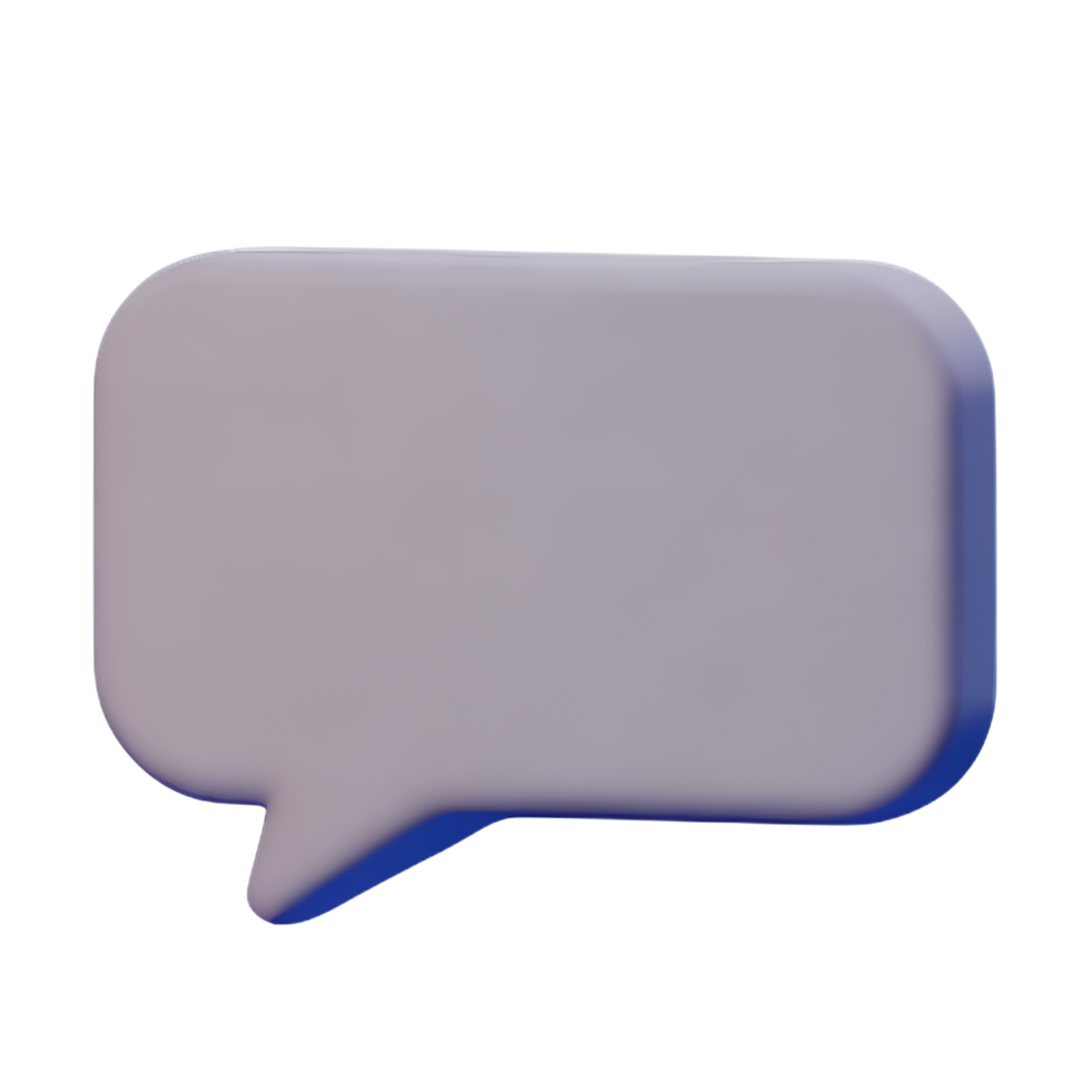 speech bubble 3d icon illustration png