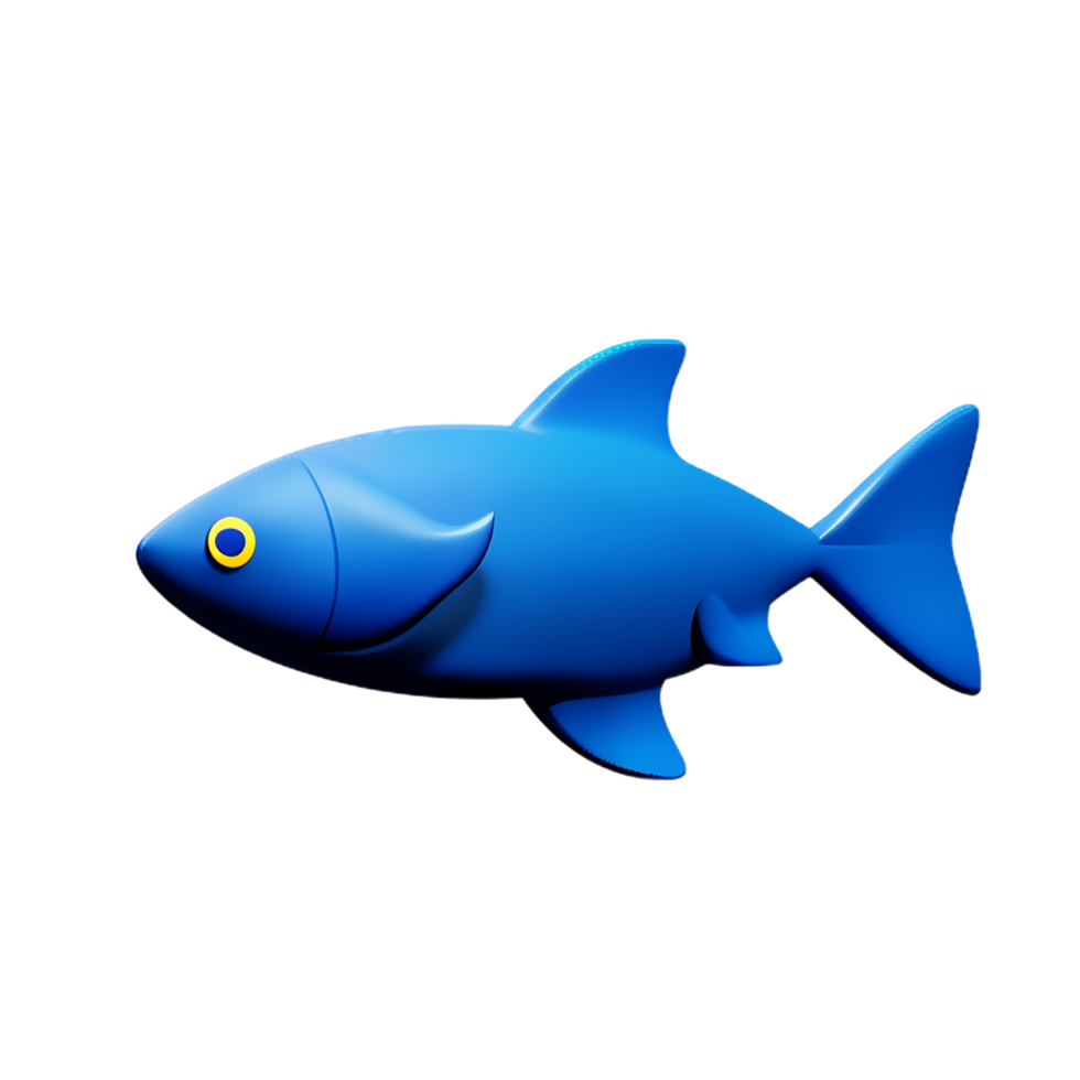 Fish 3d icon illustration png