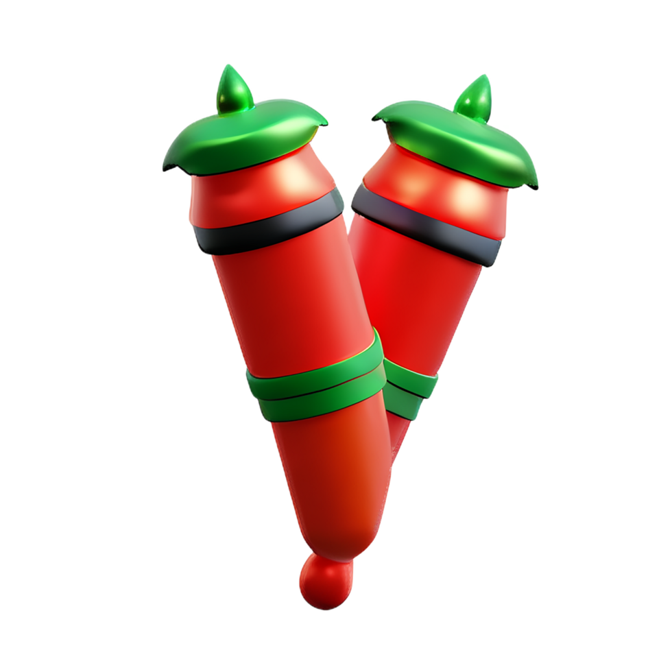 christmas 3d candy stick with mistletoe illustration png