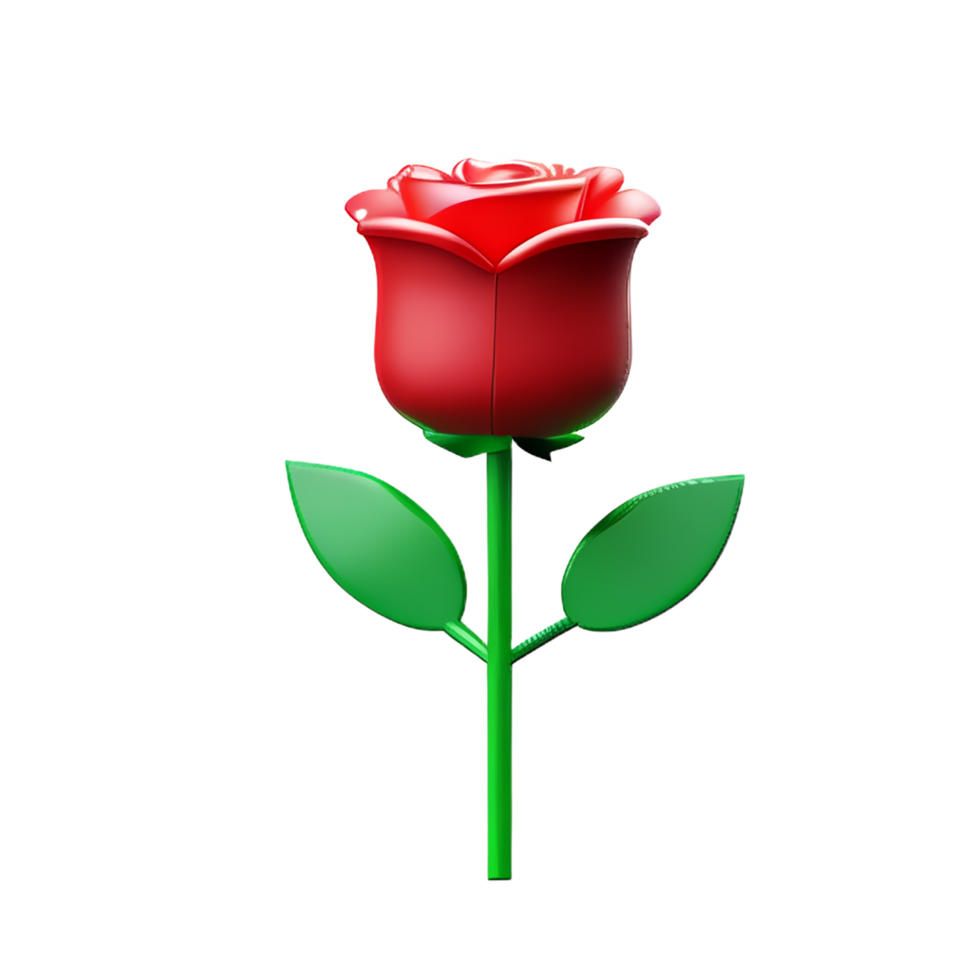 rose 3d icon illustration png