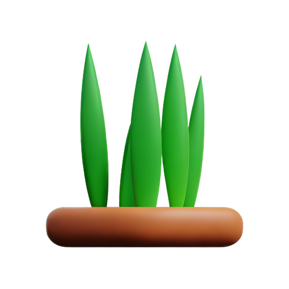 grass 3d icon illustration png