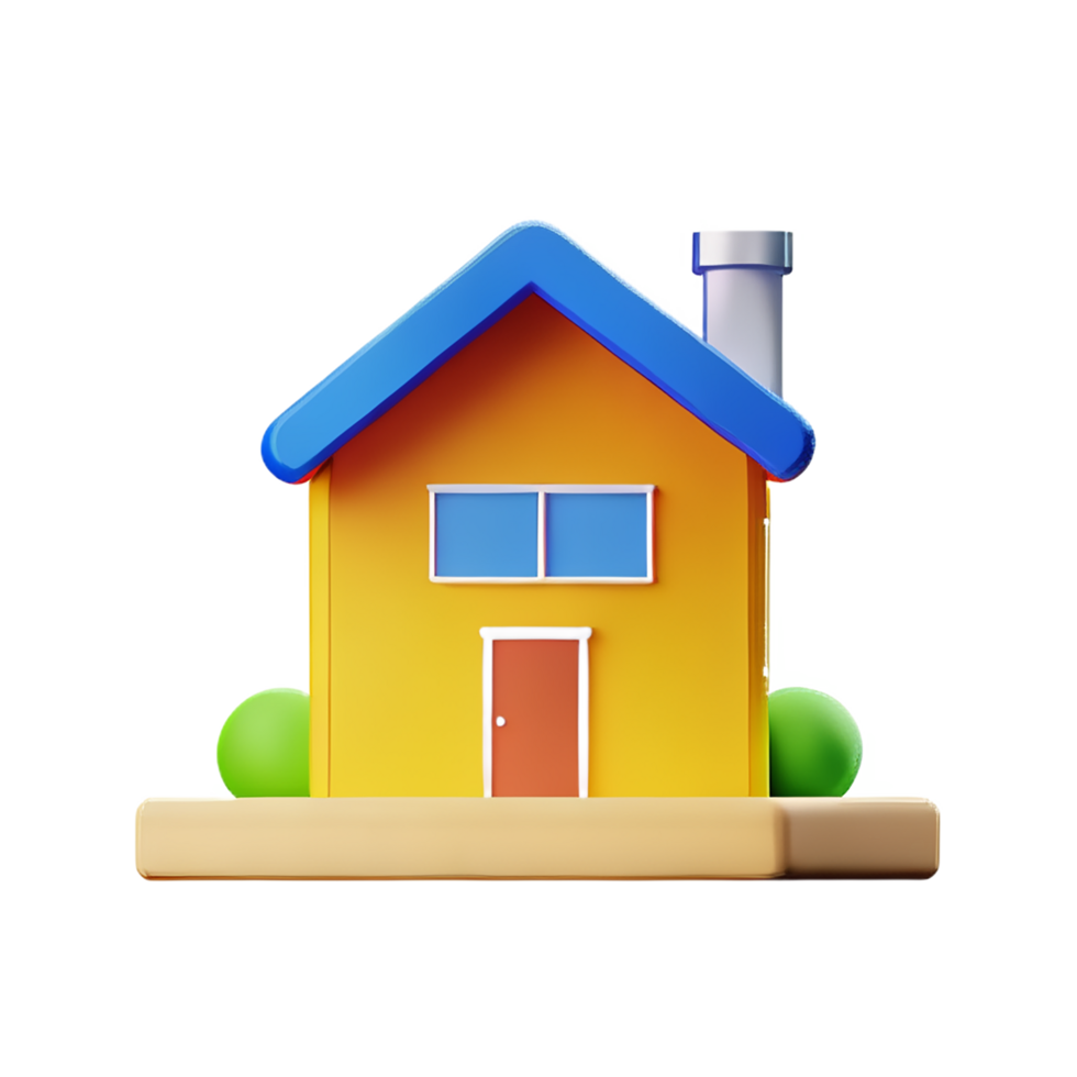 house 3d icon illustration png