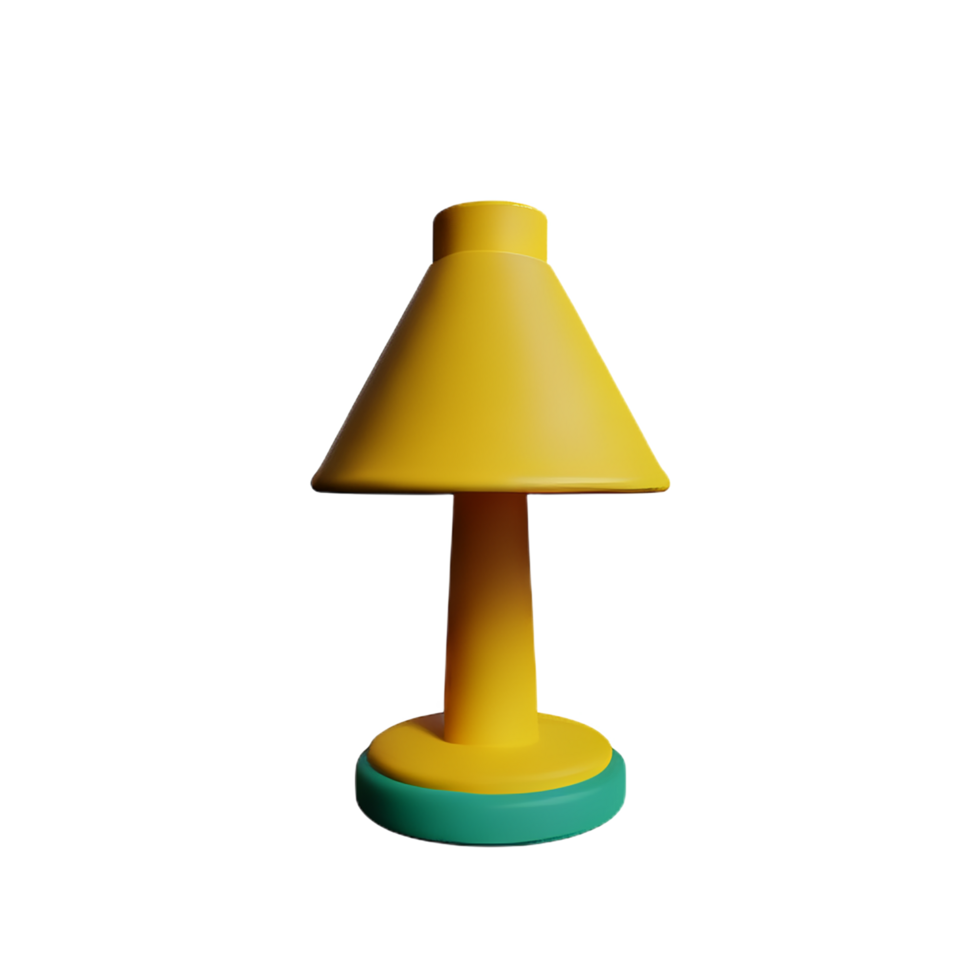 lampa 3d tolkning ikon illustration png