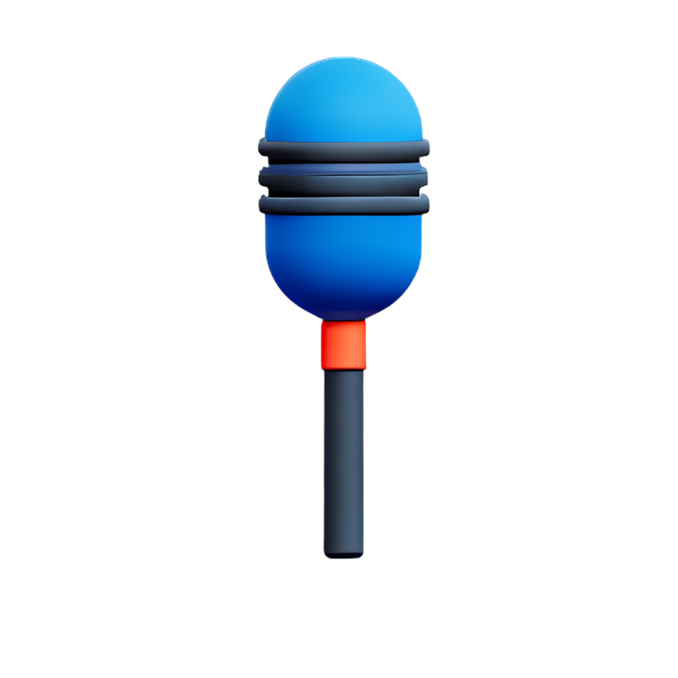 mikrofon 3d tolkning ikon illustration png