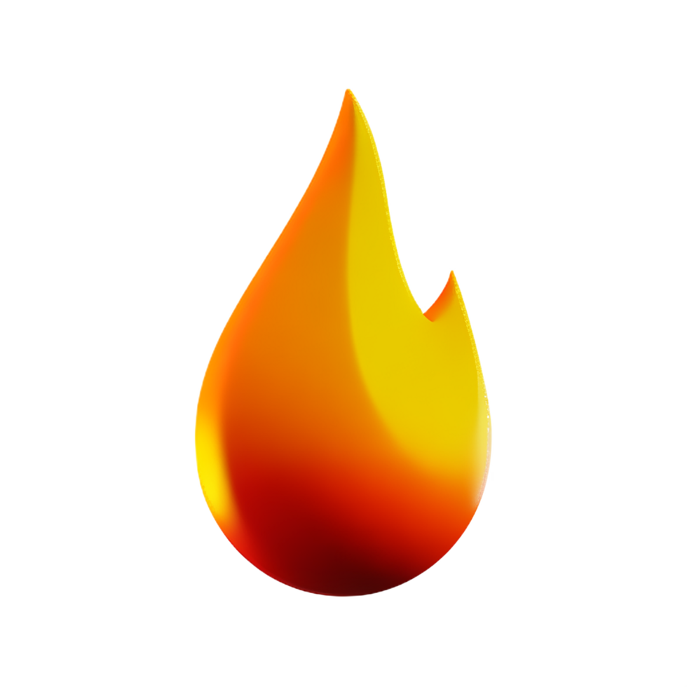 flame 3d rendering icon illustration png