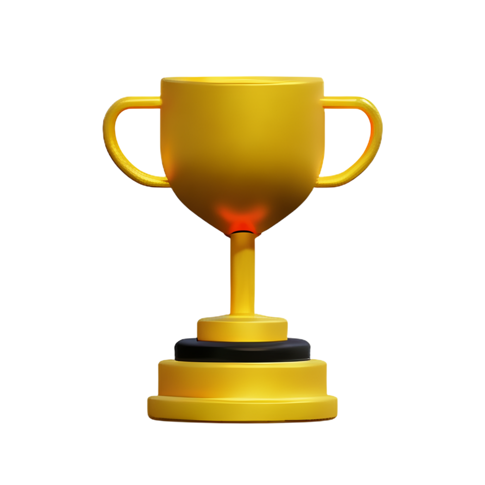 Trophy 3d rendering icon illustration png