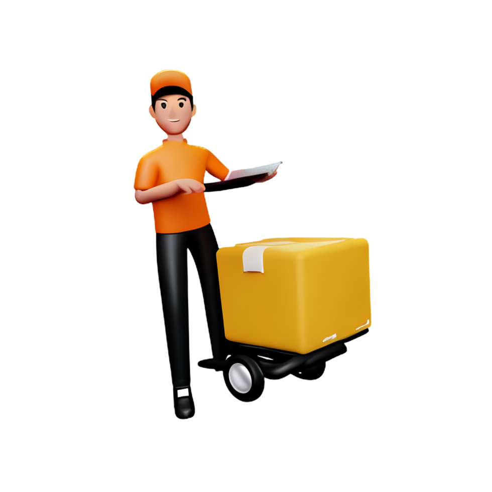 delivery 3d rendering icon illustration png