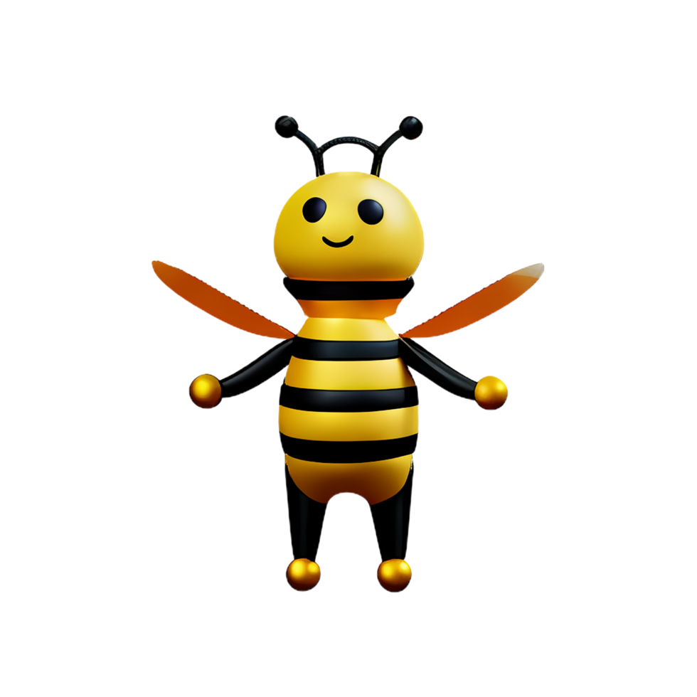 bee 3d rendering icon illustration png