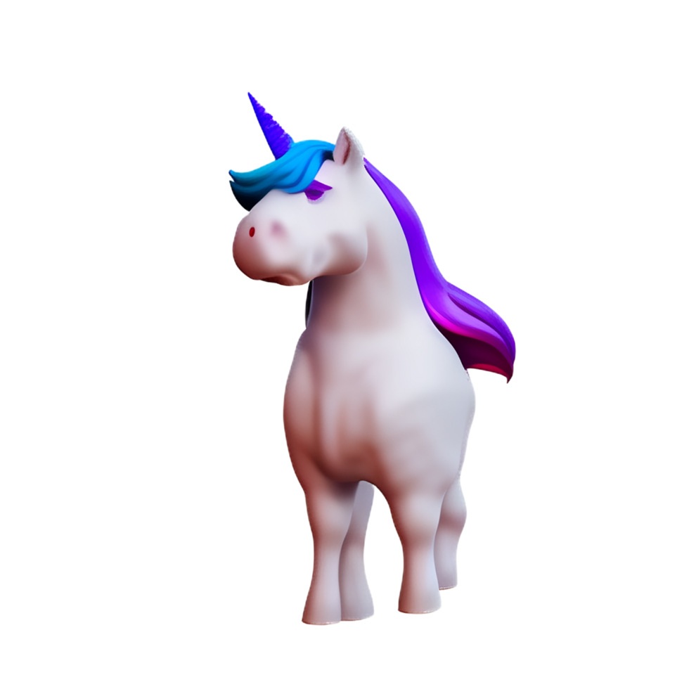 unicorn 3d rendering icon illustration png