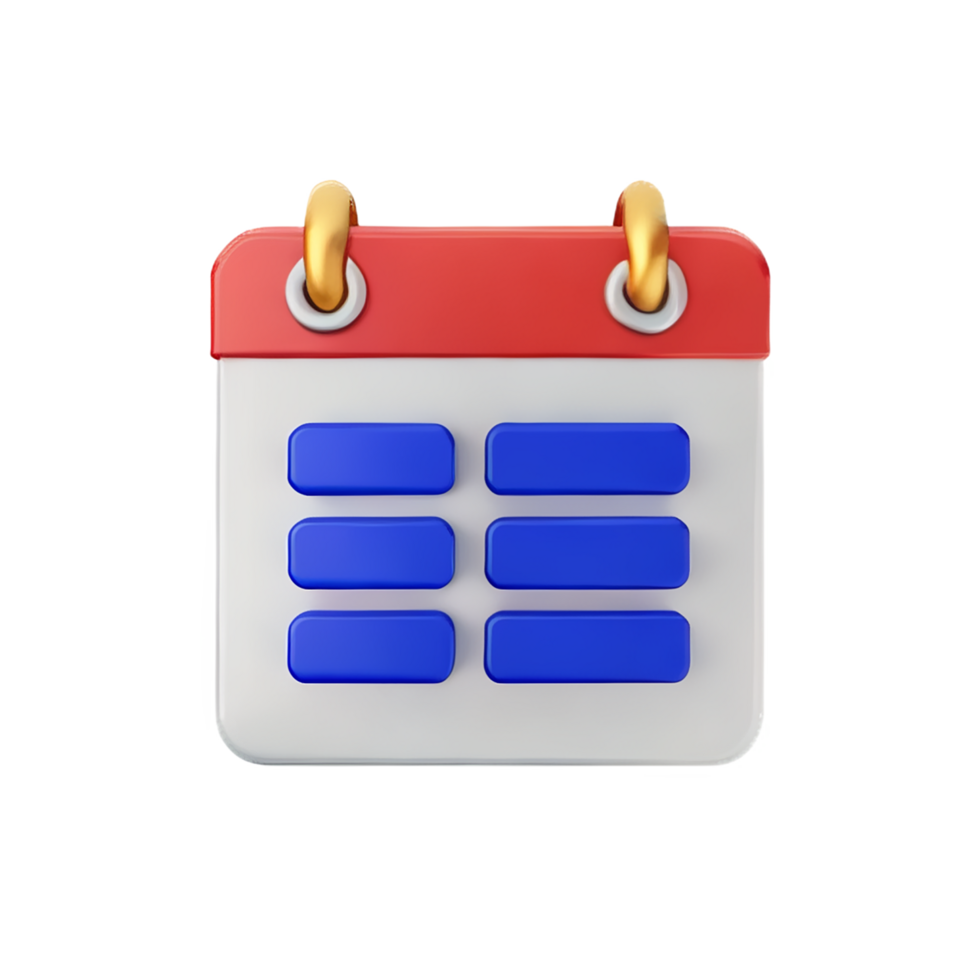 calendar 3d icon illustration png